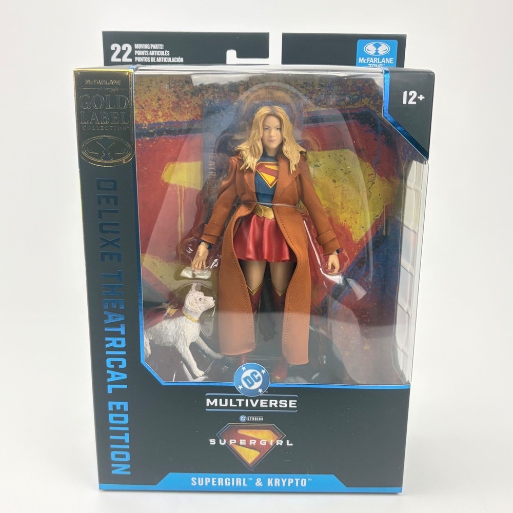 McFarlane DC Supergirl and Krypto Figures Gold Label Deluxe Theatrical Edition