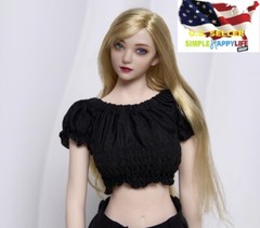 Z6TOYS 1/6 Female PALE Head Sculpt Movable Eyes For 12″ Figure ZC015 C ❶USA❶