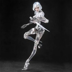 18cm Bone Workshop 1/12 AI Agent Lady Transparent Mech Action Figure