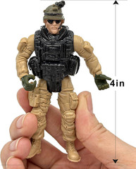 Action Figures Military Soldiers with Weapons Set 12Pcs Kids Boys Girls Play Toy