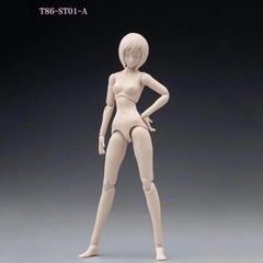 US 86TOYS 1:12 Female Joint Figure Head Body 6in Pale Skin Small Bust T86-ST01-A