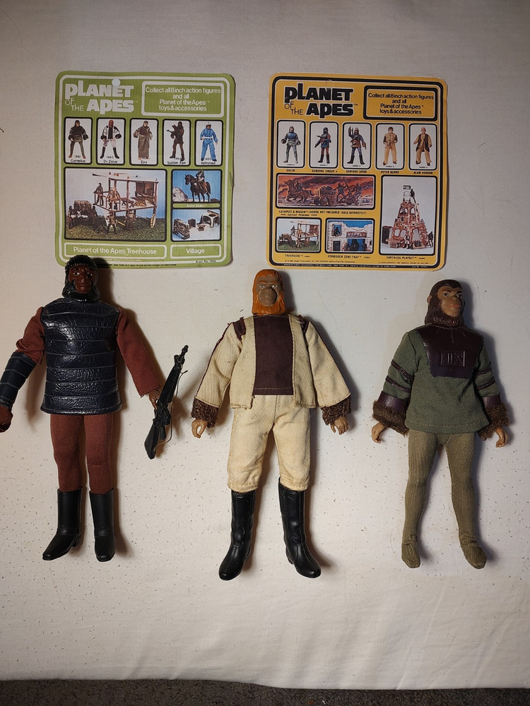 Vtg 1974 Mego POTA 8″ Dr. Zaius, Soldier Ape & Cornellius