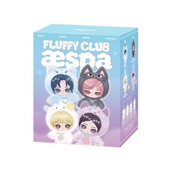 POP MART aespa Fluffy Club Series Vinyl Plush Doll Pendant Card Holder Blind Box