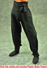 1/6 Kung Fu Shirt Chinese Traditional Man Suit Clothes Black Fit 12in Figure Toy