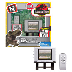 Tiny TV Classics Collectible TV with Real Working Remote (Jurassic Park)