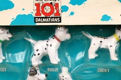 Extremely RARE Justoys Bend-Ems 101 Dalmatians 6-Piece Gift Set ON CARD New**