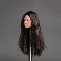 USA 1/6 Female Asian Black Hair Beauty Girl Head Sculpt Model For 12″ TBL Figure