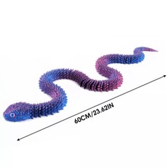 3D Printed Snake 24 inch Viper Snake Flexible Snake Fidget Toys Desk Decor Gifts
