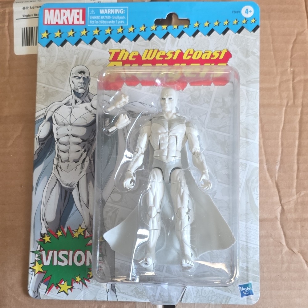 Marvel Vision West Coast Avengers Action Figure White w/ Cape Extra Hands