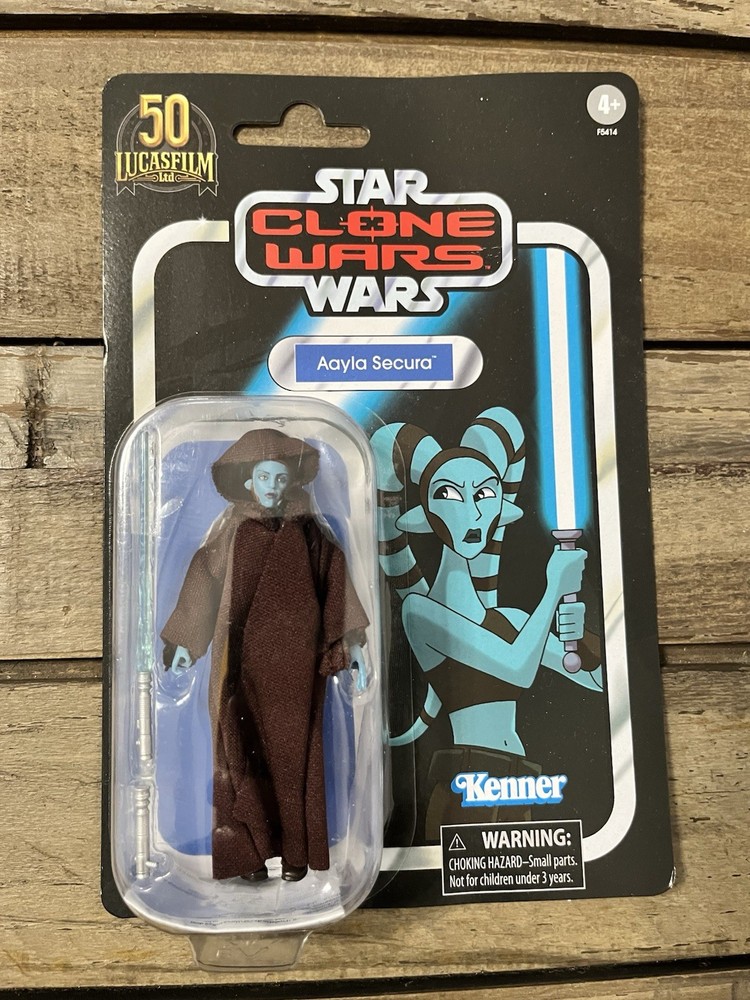 Hasbro Star Wars Clone Wars Aayla Secura 3.75” Vintage Collection VC217 Animated