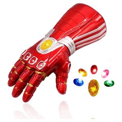 Iron Man LED Gloves Thanos Infinity Gauntlet Avengers Endgame Stone Removable