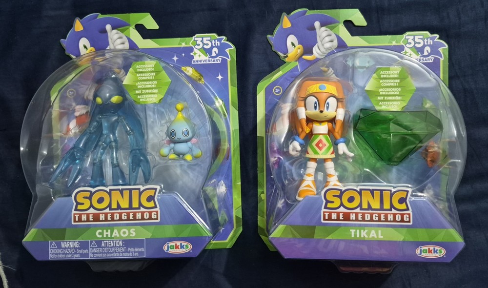 Sonic The Hedgehog 35th Tikal Chaos 4 Inch Figure Lot New Jakks Pacific 2026