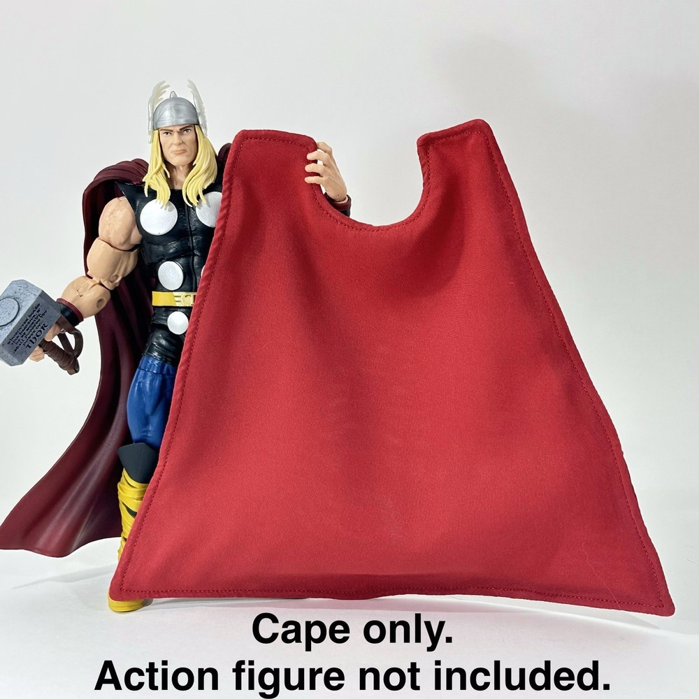 Red Wired cape for Marvel Legends 80th Thor 6″ action figure 1/12 Scale Custom