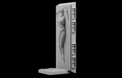 3D Printed Star Wars Princess Leia In Carbonite Statue