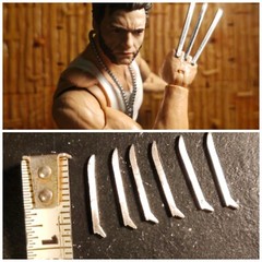 Marvel Legends Wolverine Custom Metal Claws Style 1 Stainless Steel 6 Piece Set!