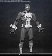 Spiderman Punisher Mafex CT custom Unpainted 1/12 kit 3d Parts Only