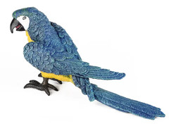 Blue Macaw Parrot Bird Toy Action Figure Small Animal Figurine Doll Gift for Kid