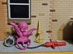 Tmnt Adventurers 1994 Deep Sea Divin Leo Custom Full Accessory Set Only