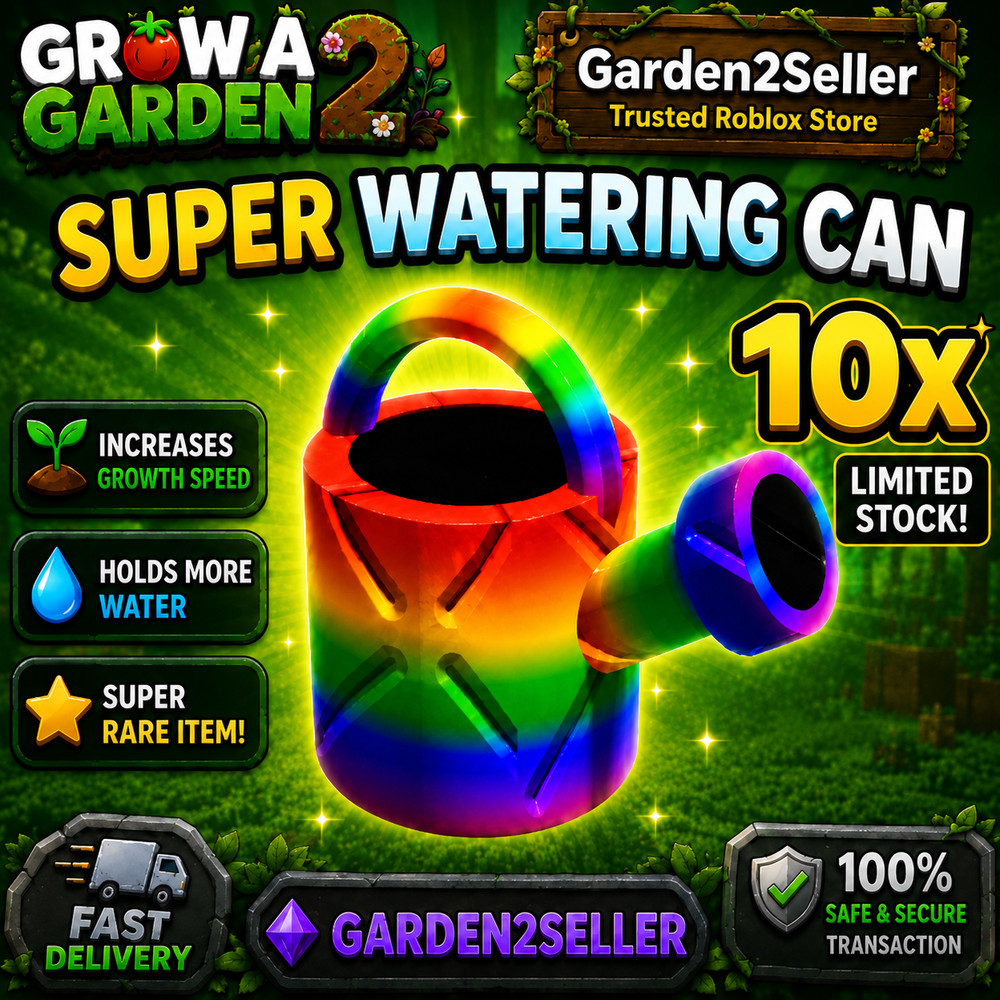 💜 10X super watering can 💜 Grow a Garden 2/Gag2/gag2 🌱Cheap 💸Fast Delivery⚡
