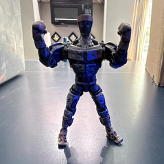 JAKKS Black & Blue Robot Action Figure, Plastic, 2011 (2010-2019)