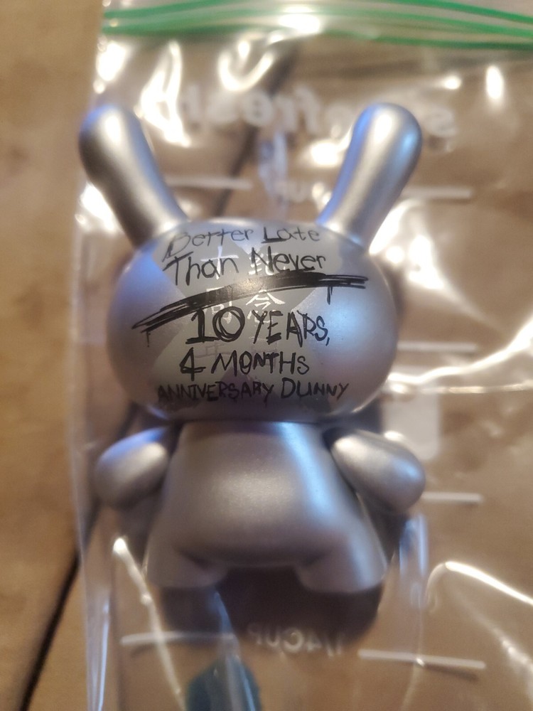 Kidrobot Special Edition 10th Anniversary DUNNY 3″ 10 Years 4 Months new in box