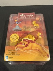 Vintage Disney Lion King Pouncin’ Action Action Mufasa Simba Figure Hasbro New