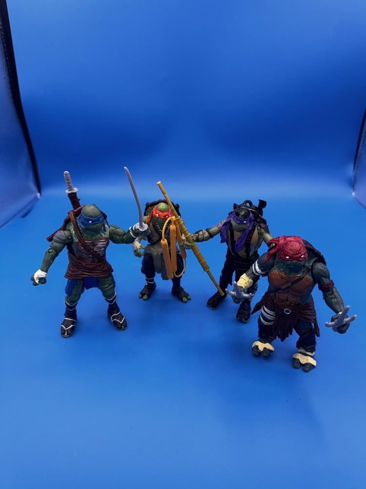 Teenage Mutant Ninja Turtles 2014 5″ Lot of 4 Movie Figures with weapons