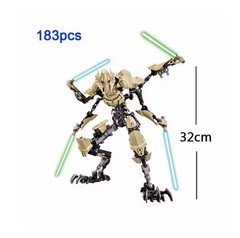 32cm Star General Grievous Action Figure with Lightsaber Building Blocks Toy