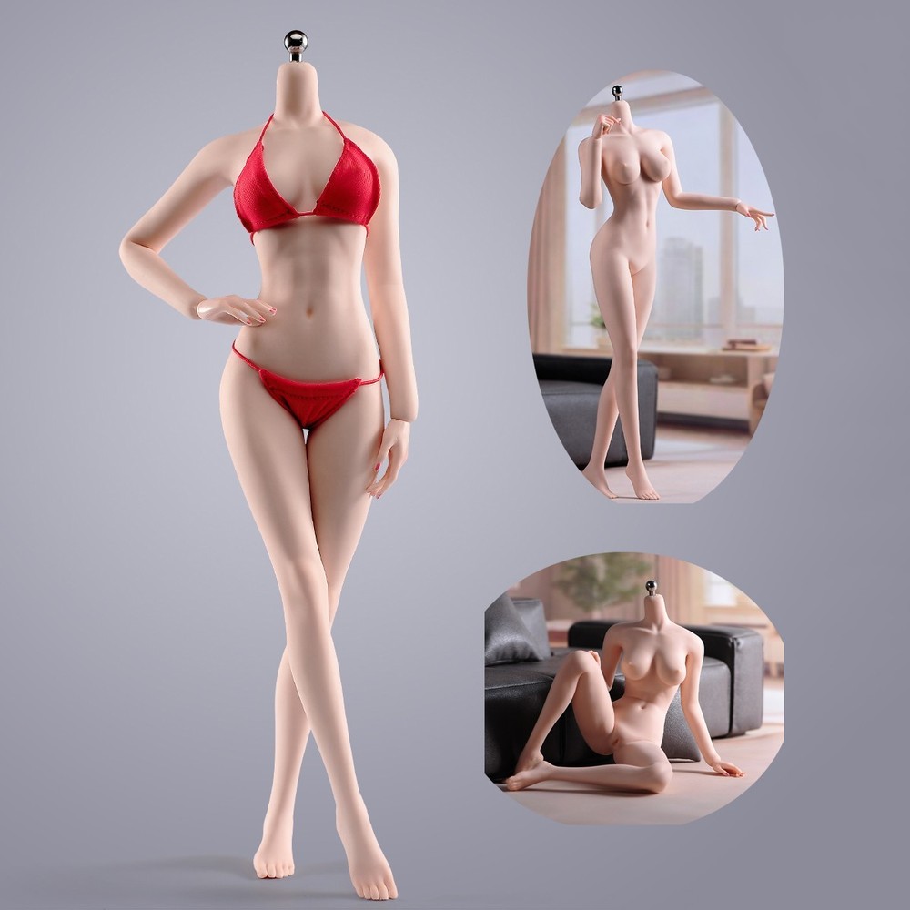 ANT T303B 1/6 Super Flexible Female Seamless Pale Medium Breast 12” Figure Body