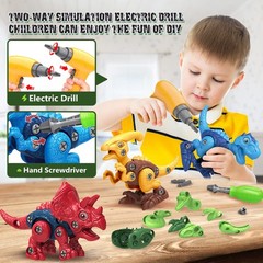 Dinosaur Toys for 3, 4, 5, 6, 7 Year Old Boys, Take Apart Toys with Electric …