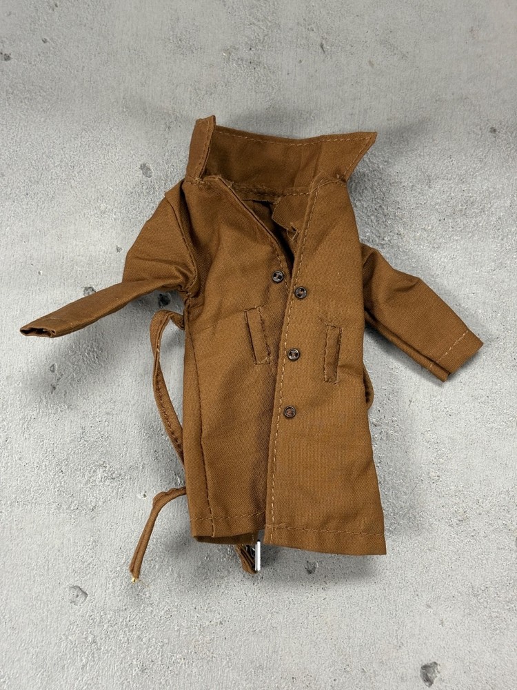 SU-CH-LTC-GB-LBN: 1/12 Brown Wired Trench Coat with belt for 6″ action figure