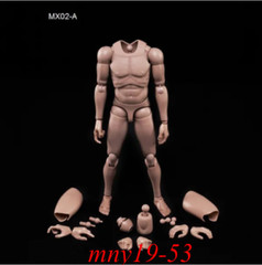 MX02-A 1/6 Europe Skin Male Figure Body Model Toy Fit 12in Head with Neck