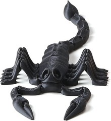 3D Printed Scorpion, Realistic Articulated & Flexible Joints, PLA, 9″, Black