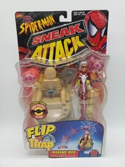 Spider-Man Sneak Attack Flip n Trap Madame Web Tech-Web Marvel Toy Biz 1998