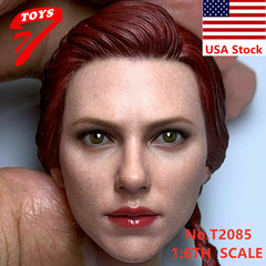 1/6 Female Black Widow Scarlett Johansson Head Carving Fit 12”PH Figure Body