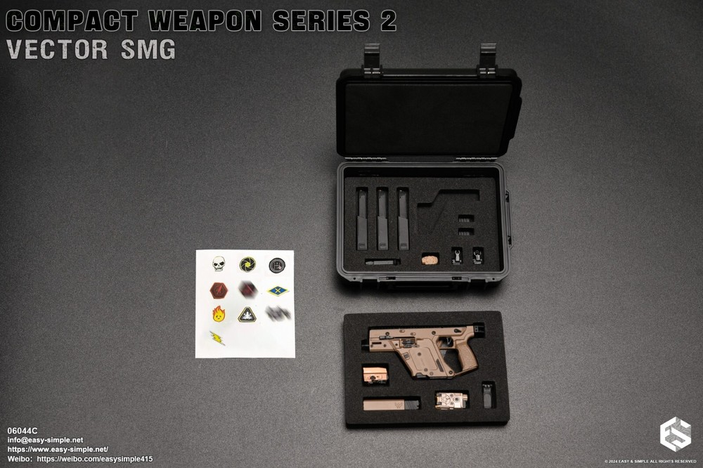 1:6 scale Easy & Simple Compact Weapons Series 2 Vector SMG Set C for 12″ Figure