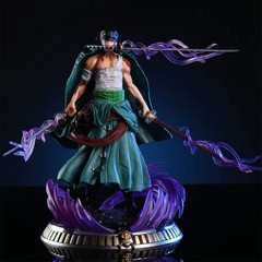 21cm One Piece Zoro Three-Sword Style Blood Bath GK Figure Anime Statue Gift