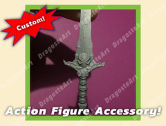 Custom Action Figure Accessory Fantasy MK Style Sword Weapon UNPAINTED 1/10
