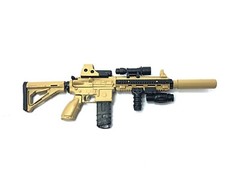 1/6 Scale Custom Desert HK416 Assault Rifle US Army Miniature Gun Action Figure
