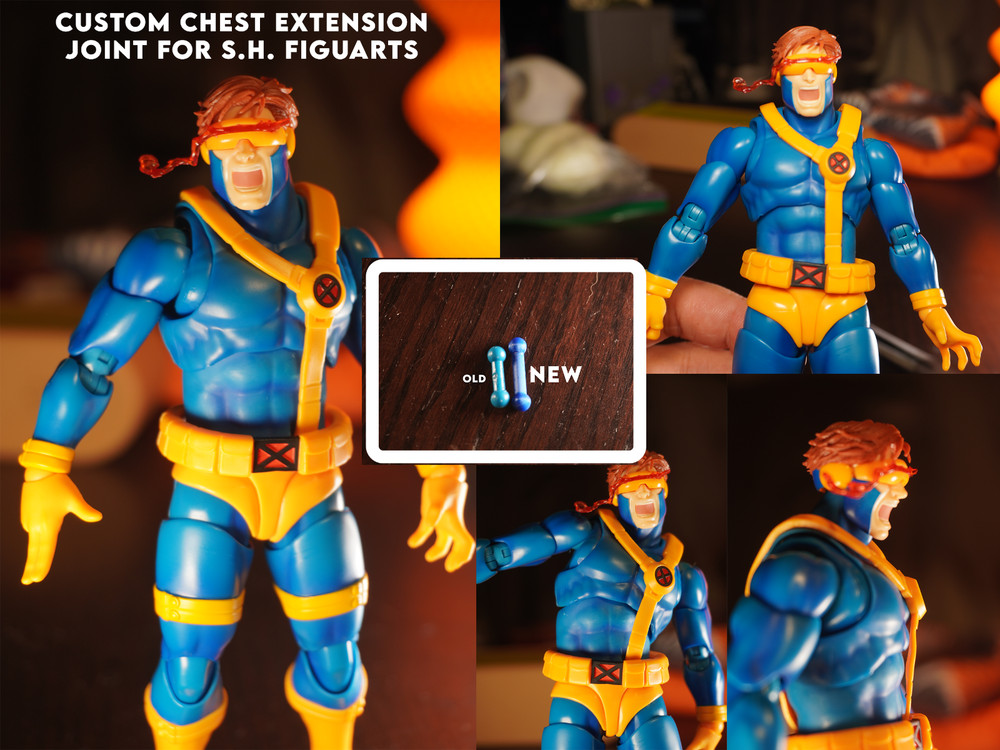 Custom Chest Extension Joint for S.H. Figuarts Cyclops – READ DESCRIPTION