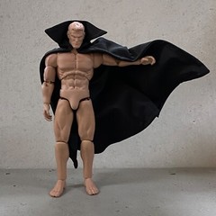 SU-C-CBP: 1/12 Black Panther style Wired Collar Cape for 6″ Action Figure
