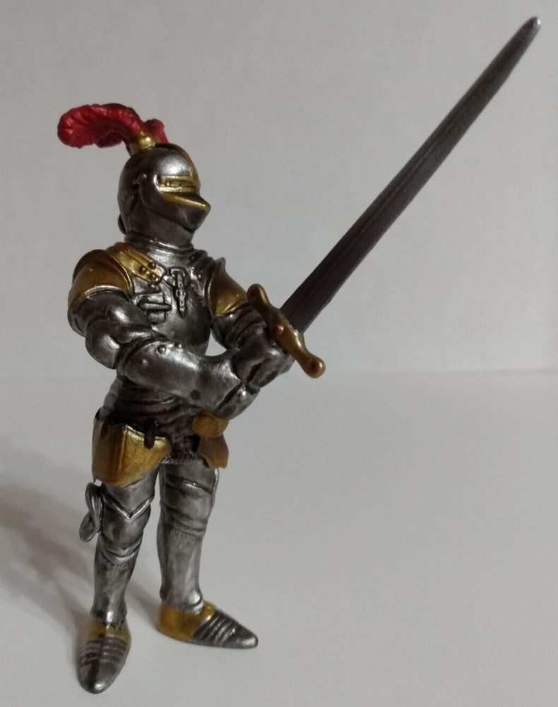 Schleich Knight Broad Sword Gold Silver Red Plume Toy Retired Vintage 2003