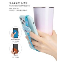 [US seller] BT21 Baby Character Figure Finger Phone Strap BTS Smartphone Holder