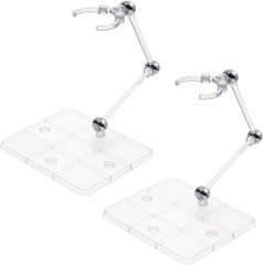 Clear Acrylic Action Figure Display Stands – Supports 3.75″ & 6″ Models – 2 Pack