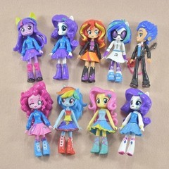 9Pcs My Little Pony Unicorn PVC Figure Set Kawaii Cartoon Doll Kids Gift