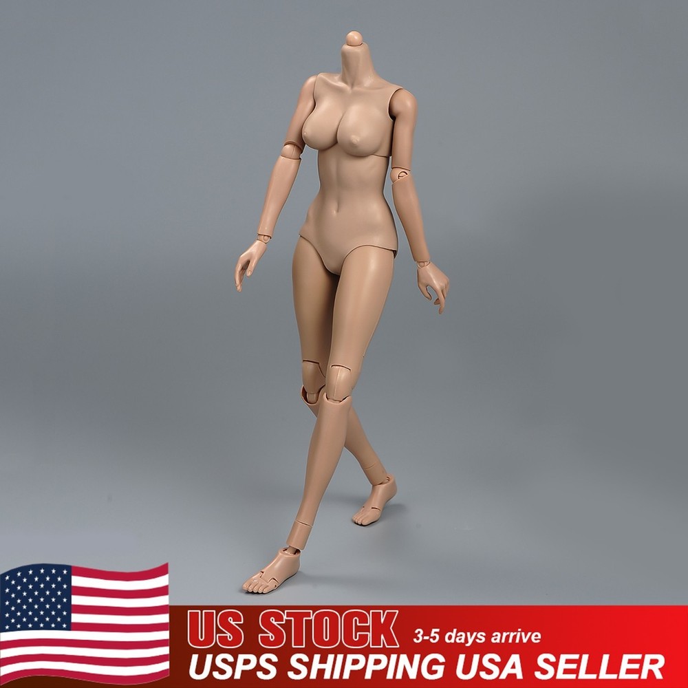 USA TQ0525 1/6 Female Soldier Suntan Skin Middle Breast Action Figure Body Model