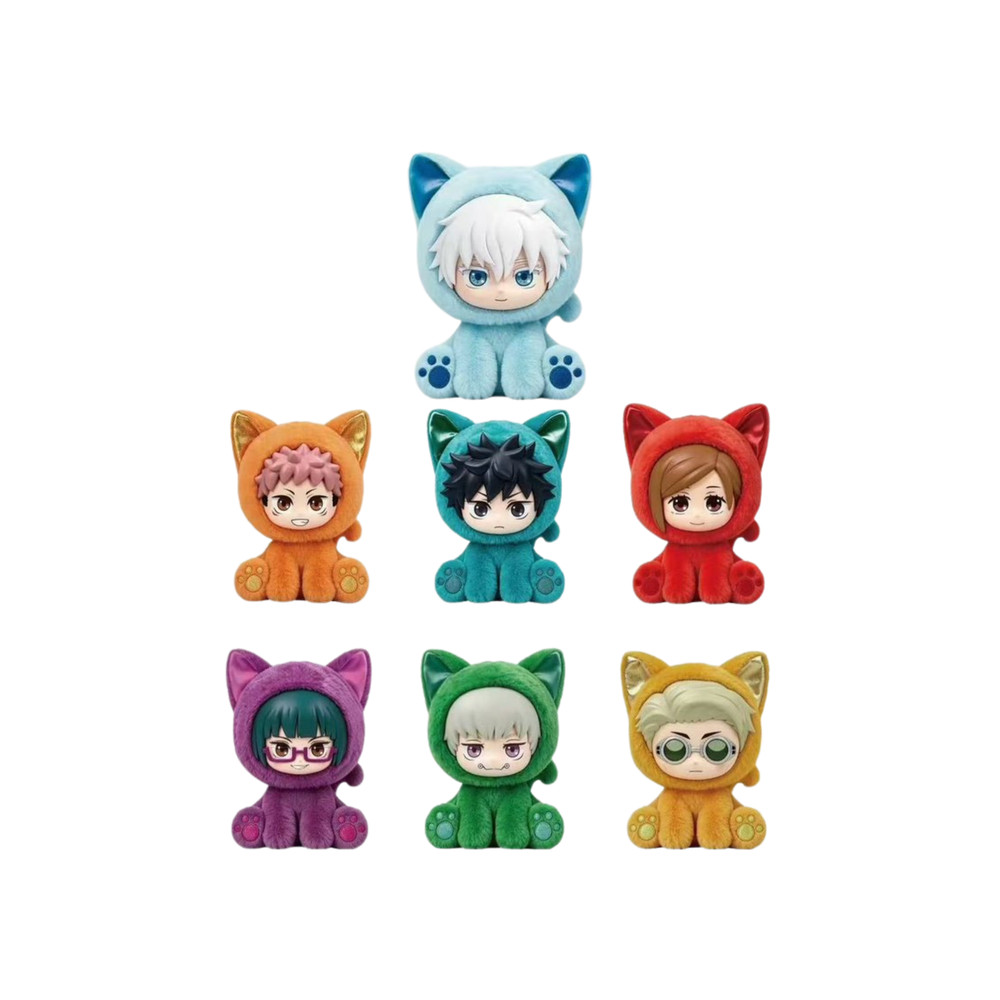 EAKI Jujutsu Kaisen Sitting Cat Party Plush Pendant Blind Box