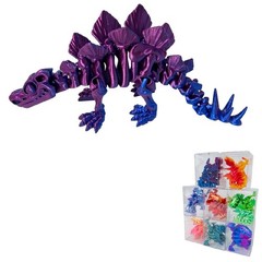 3D Printed Stegosaurus Dinosaur Figure 10″ x 4.5″ Wholesale Lot of 48 Pieces