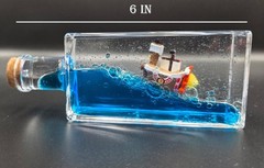 One Piece Thousand Sunny Ship Bottle Liquid Wave Anime Collectible Decor Gift