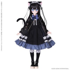 Azone Dreamin Mebae A Gift From M.k Black White Cat 22.5cm/8.8In 1/6 Full Set